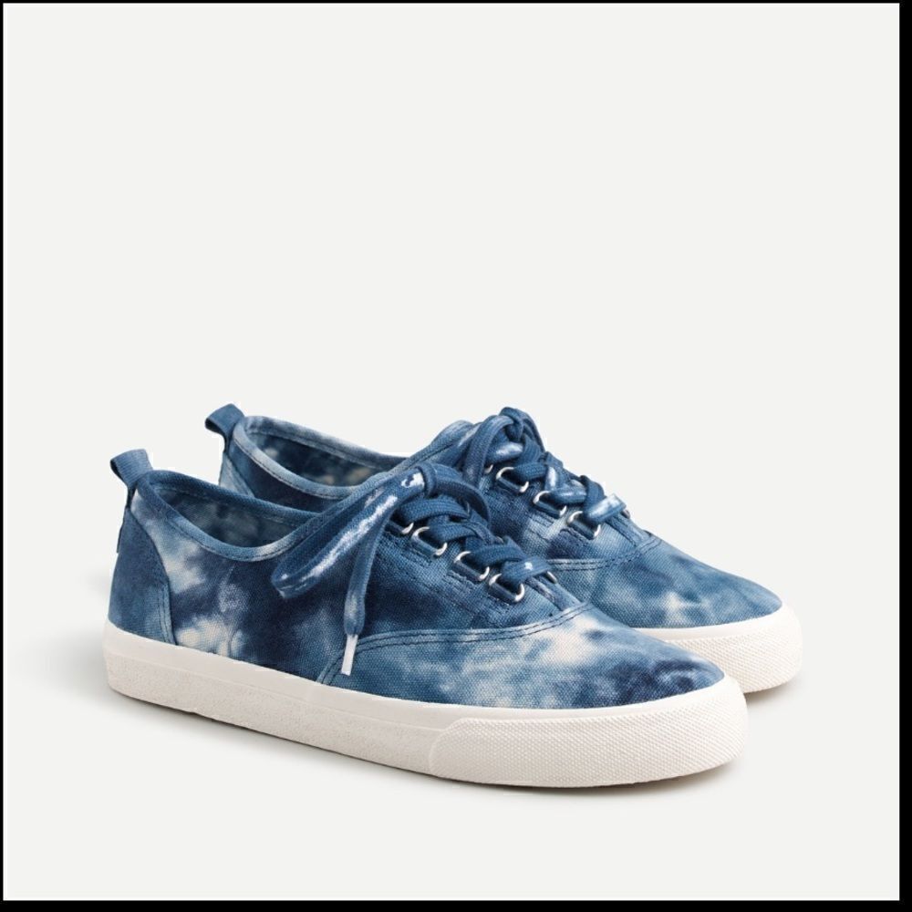 J Crew Harbor Sneakers in Tie Dye NWT